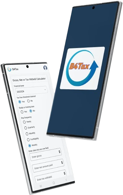 download b4tax gross tax calculator australia
